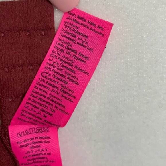 𝅺la SENZA Red Lace Sleep Babydoll Push Up bra dress size Large - Picture 8 of 11